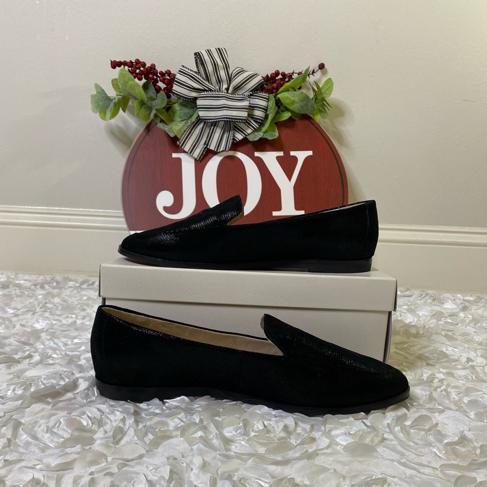 Alex Marie Cassandri Black Leather Loafers 7.5